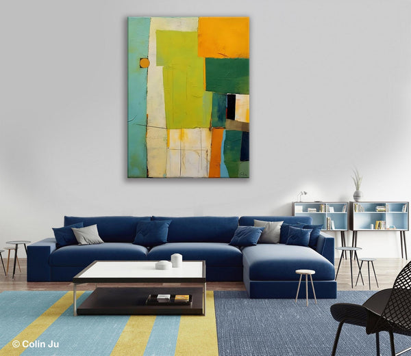 Simple Modern Wall Art, Oversized Contemporary Acrylic Paintings, Extra Large Canvas Painting for Living Room, Original Abstract Paintings-artworkcanvas