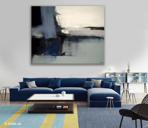 Abstract Painting for Bedroom, Large Original Abstract Art, Contemporary Acrylic Paintings, Abstract Painting on Canvas, Simple Wall Art-artworkcanvas