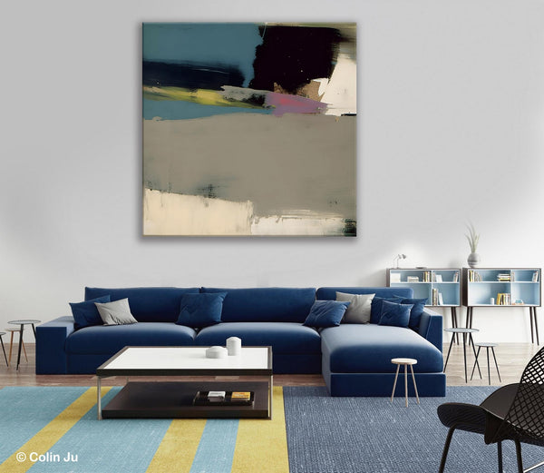 Abstract Wall Art for Bedroom, Original Modern Acrylic Artwork, Modern Canvas Art Paintings, Extra Large Abstract Paintings for Dining Room-artworkcanvas