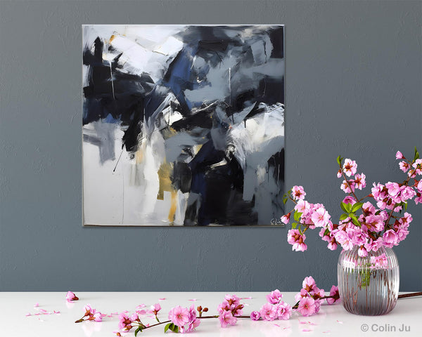 Simple Modern Acrylic Art, Modern Original Abstract Art, Large Abstract Art for Bedroom, Canvas Paintings for Sale, Contemporary Canvas Art-artworkcanvas
