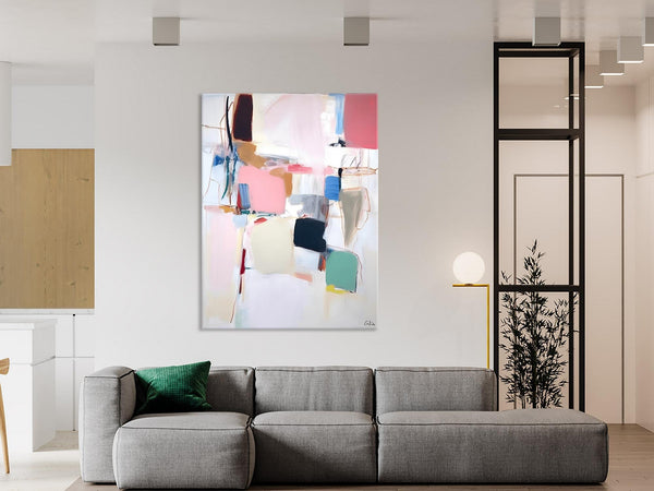 Abstract Painting on Canvas, Contemporary Acrylic Paintings, Extra Large Canvas Painting for Bedroom, Original Abstract Wall Art for Sale-artworkcanvas