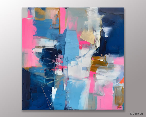 Canvas Art, Original Modern Wall Art, Modern Acrylic Artwork, Modern Canvas Paintings, Contemporary Large Abstract Painting for Dining Room-artworkcanvas