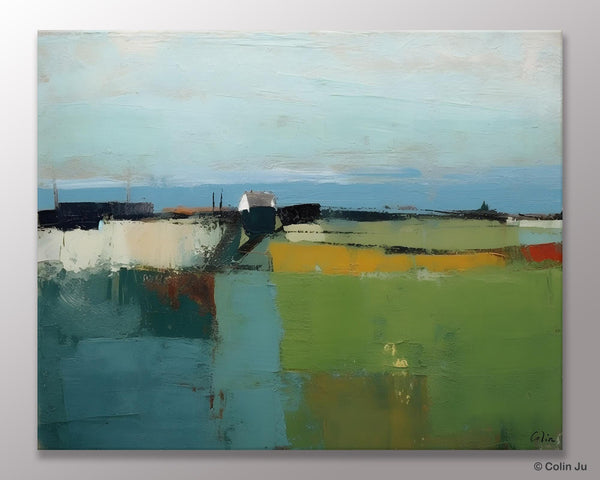 Abstract Landscape Painting for Living Room, Heavy Texture Painting, Hand Painted Canvas Art, Original Abstract Art, Acrylic Art on Canvas-artworkcanvas