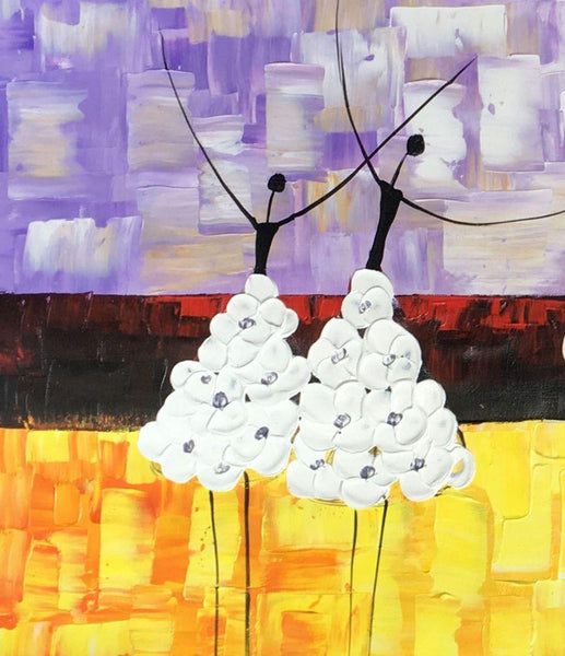 Simple Modern Art, Canvas Painting for Sale, Ballet Dancer Painting, Original Artwork, Paintings for Bedroom, Buy Art Online-artworkcanvas