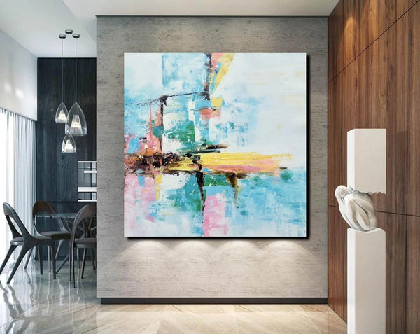 Simple Abstract Paintings, Dining Room Modern Wall Art, Modern Contemporary Art, Large Painting on Canvas, Acrylic Canvas Painting-artworkcanvas