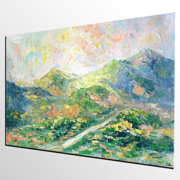 Abstract Painting, Oil Painting, Original Wall Art, Landscape Painting, Large Art, Canvas Art, Wall Art, Canvas Painting, Mountain Painting-artworkcanvas