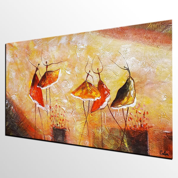 Modern Acrylic Painting, Ballet Dancer Painting, Bedroom Canvas Painting, Original Painting, Abtract Painting for Sale-artworkcanvas