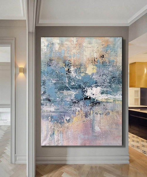 Simple Wall Art Ideas, Heavy Texture Painting, Bedroom Abstract Paintings, Modern Abstract Painting, Large Acrylic Canvas Paintings-artworkcanvas