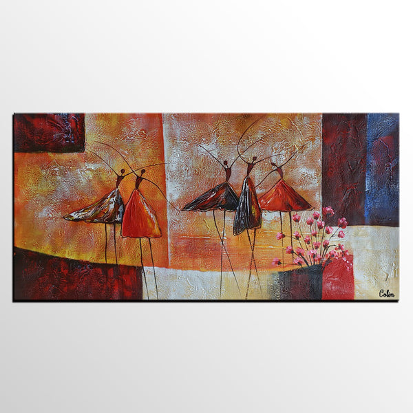 Ballet Dancer Painting, Abstract Art, Original Wall Art, Canvas Painting, Modern Art-artworkcanvas