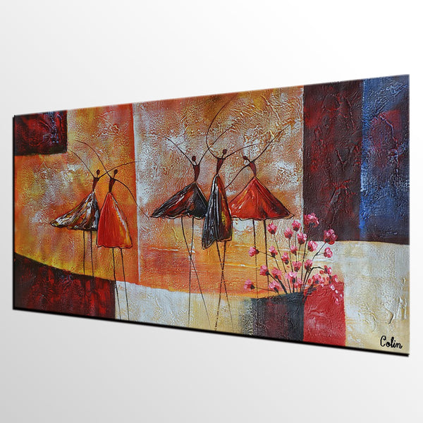 Ballet Dancer Painting, Abstract Art, Original Wall Art, Canvas Painting, Modern Art-artworkcanvas