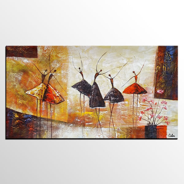 Simple Abstract Painting, Ballet Dancer Painting, Modern Abstract Art, Contemporary Painting, Canvas Wall Art Painting, Heavy Texture Art-artworkcanvas