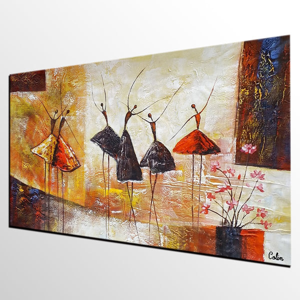 Simple Abstract Painting, Ballet Dancer Painting, Modern Abstract Art, Contemporary Painting, Canvas Wall Art Painting, Heavy Texture Art-artworkcanvas