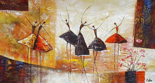Simple Abstract Painting, Ballet Dancer Painting, Modern Abstract Art, Contemporary Painting, Canvas Wall Art Painting, Heavy Texture Art-artworkcanvas