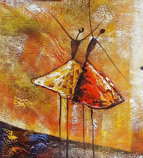Simple Abstract Painting, Ballet Dancer Painting, Modern Abstract Art, Contemporary Painting, Canvas Wall Art Painting, Heavy Texture Art-artworkcanvas