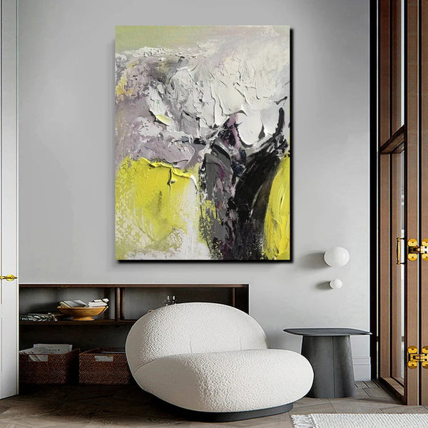 Living Room Abstract Paintings, Hand Painted Canvas Paintings, Heavy Texture Paintings, Palette Knife Painting, Modern Acrylic Painting-artworkcanvas