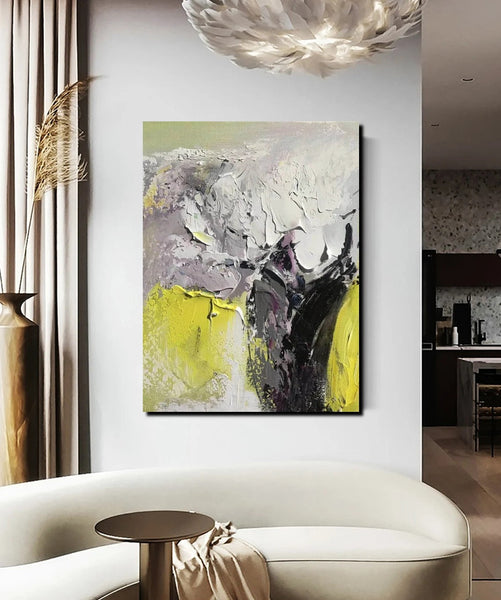 Living Room Abstract Paintings, Hand Painted Canvas Paintings, Heavy Texture Paintings, Palette Knife Painting, Modern Acrylic Painting-artworkcanvas