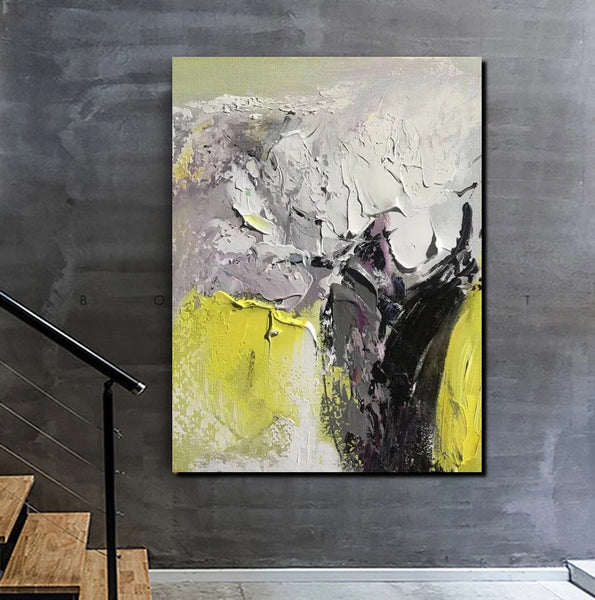 Living Room Abstract Paintings, Hand Painted Canvas Paintings, Heavy Texture Paintings, Palette Knife Painting, Modern Acrylic Painting-artworkcanvas