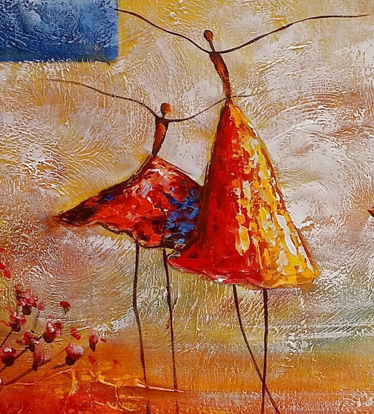 Wall Art Painting, Ballet Dancer Painting, Acrylic Painting for Sale, Simple Abstract Painting, Bedroom Canvas Painting-artworkcanvas