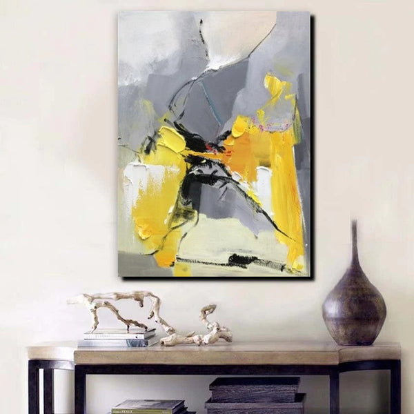 Abstract Paintings Behind Sofa, Acrylic Paintings for Bedroom, Palette Knife Canvas Art, Contemporary Canvas Wall Art, Buy Paintings Online-artworkcanvas