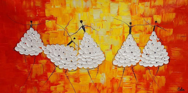 Simple Modern Art, Living Room Canvas Painting, Ballet Dancer Painting, Acrylic Painting on Canvas, Abstract Painting for Sale-artworkcanvas