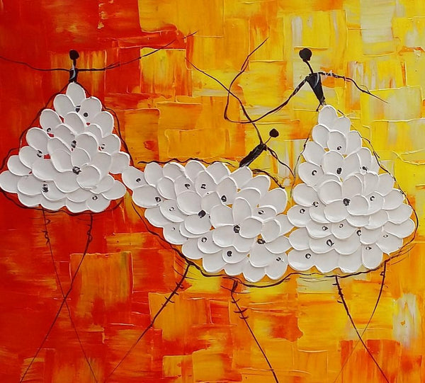 Simple Modern Art, Living Room Canvas Painting, Ballet Dancer Painting, Acrylic Painting on Canvas, Abstract Painting for Sale-artworkcanvas