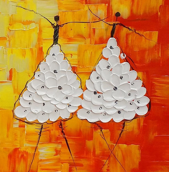 Simple Modern Art, Living Room Canvas Painting, Ballet Dancer Painting, Acrylic Painting on Canvas, Abstract Painting for Sale-artworkcanvas
