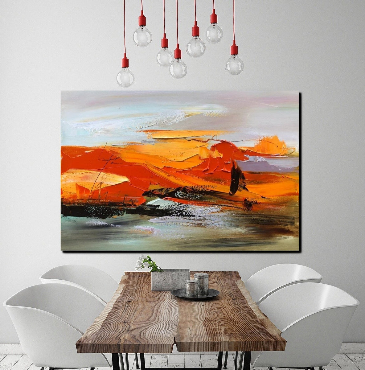 Acrylic Paintings on Canvas, Large Paintings Behind Sofa, Large Painti