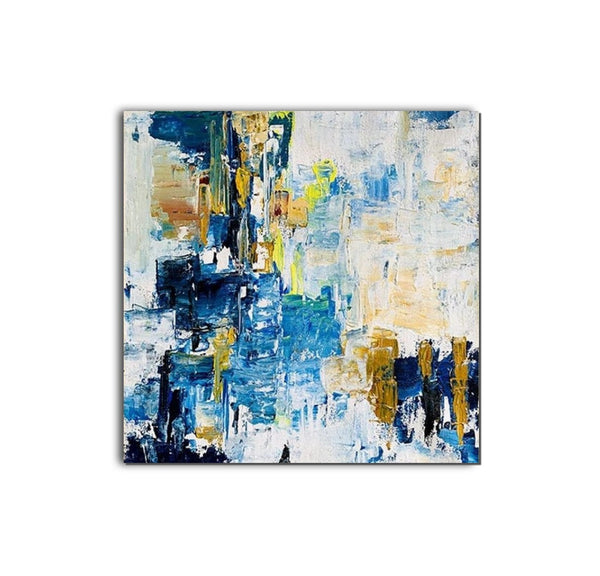 Acrylic Paintings for Bedroom, Large Paintings for Sale, Blue Abstract Acrylic Paintings, Living Room Wall Painting, Contemporary Modern Art, Simple Canvas Painting-artworkcanvas