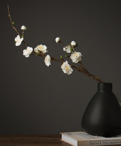 White and Pink Plum Artificial Flowers, Artificial Botany Plants, Silk Flower Arrangement, Plum Flower, Simple Flower Arrangement for Home Decoration-artworkcanvas