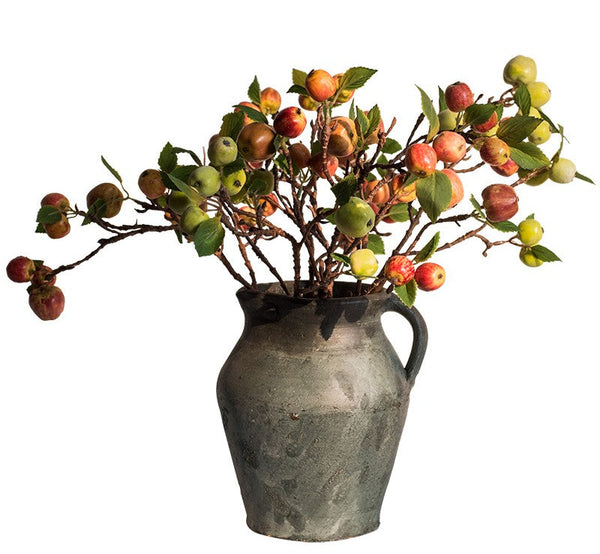 Beautiful Modern Flower Arrangement Ideas for Home Decoration, Apple Branch, Fruit Branch, Table Centerpiece, Simple Artificial Floral for Dining Room-artworkcanvas