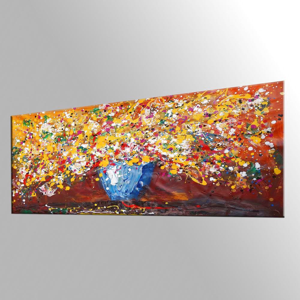 Abstract Art Flower Painting Kitchen Wall Large Abstract Art Flower Painting Kitchen Wall Large Canvas