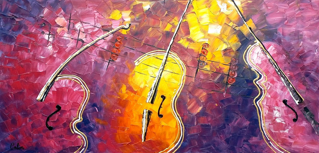 Image result for violins cello abstract painting