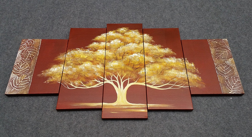 Painting Samples of Tree of Life Painting, 5 Panel Canvas Painting, Large Canvas Paintings for Living Room, Acrylic Abstract Wall Art Paintings