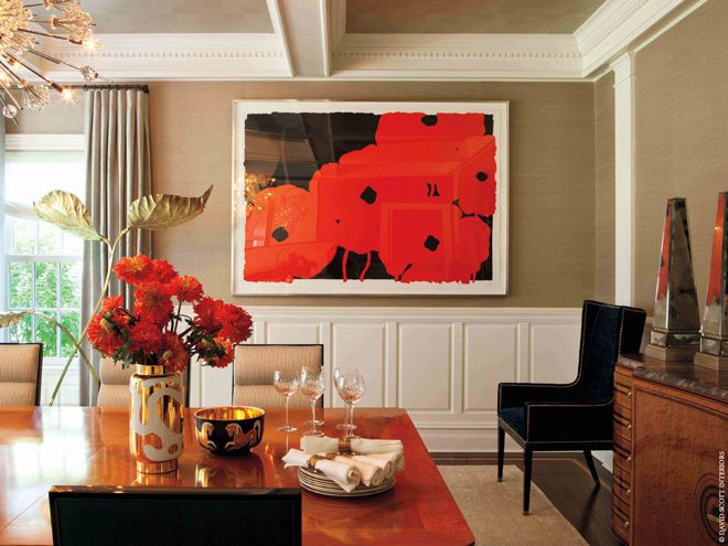 The Beauty of Contrast: Modern Art in Traditional Rooms