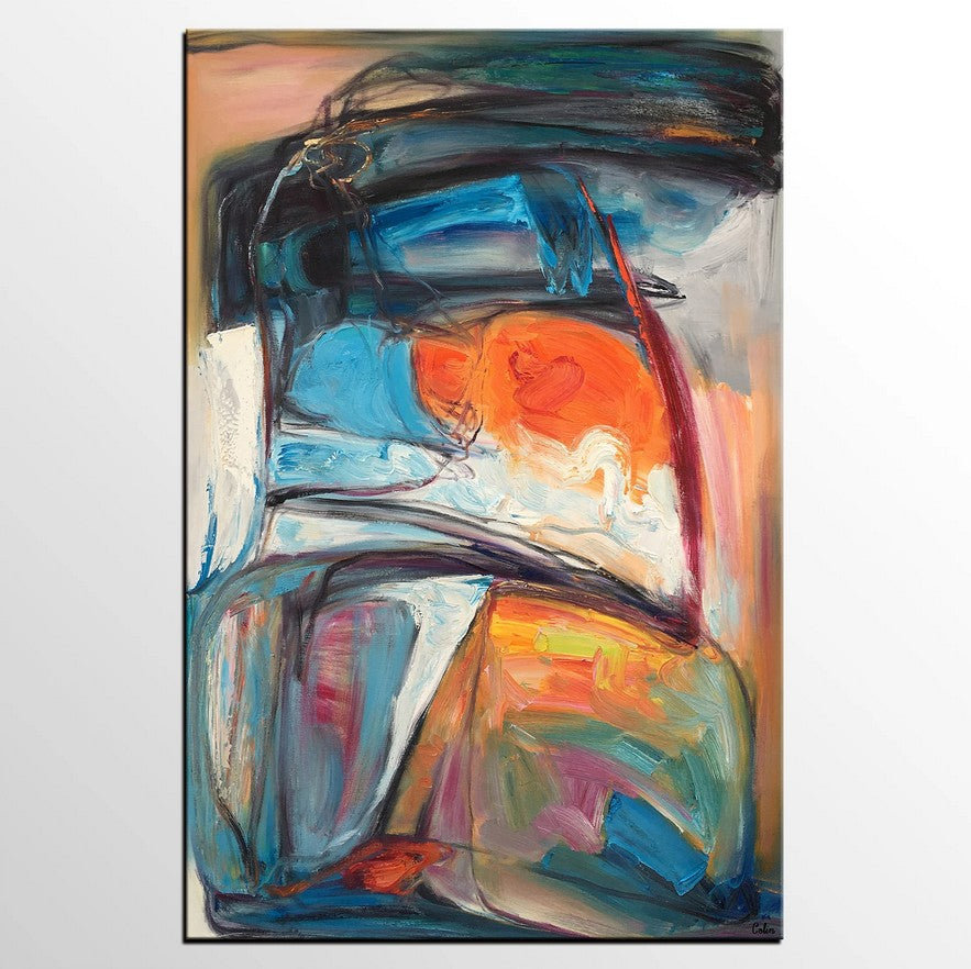 Heavy Texture Canvas Painting, Extra Large Abstract Painting, Original Painting for Sale