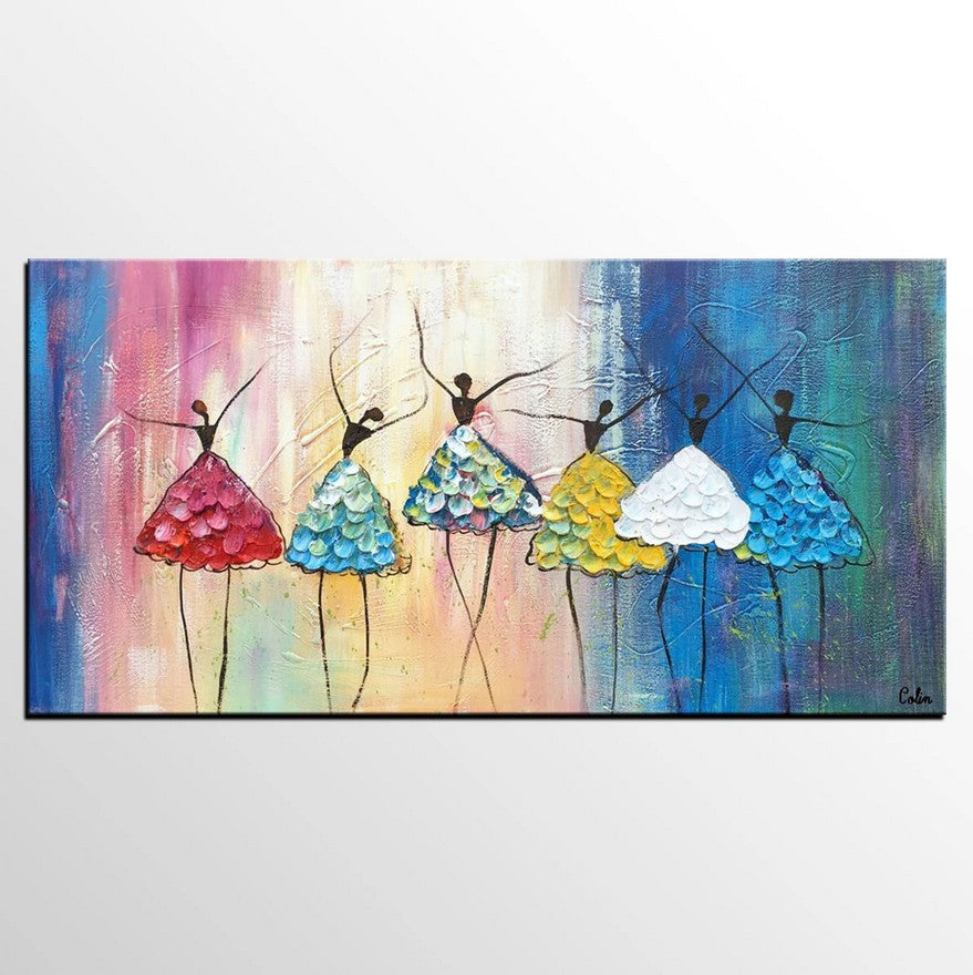 Abstract Art, Ballet Dancer Painting, Dancing Painting, Heavy Texture Art, Extra Large Paintings