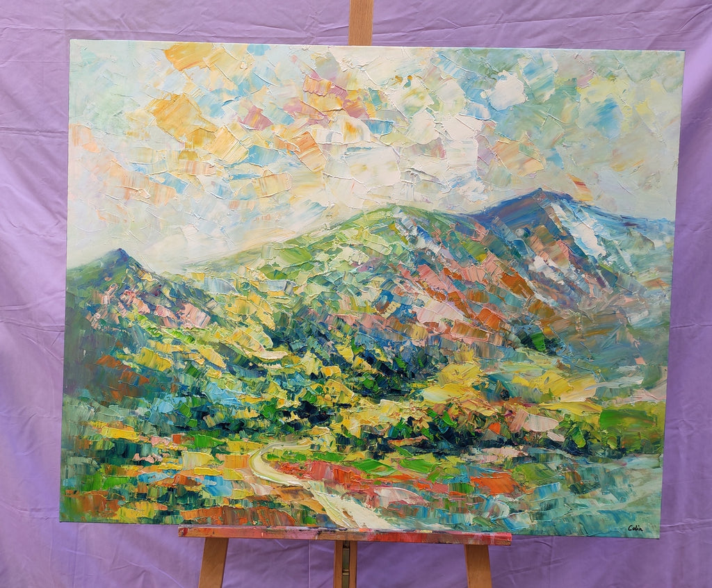 Buyer's Reviews on the Mountain Landscape Painting, Abstract Mountain Painting