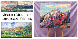 Mountain Paintings for Sale, Original Landscape Paintings, Abstract Mountain Painting, Oil Painting on Canvas, Large Painting for Sale