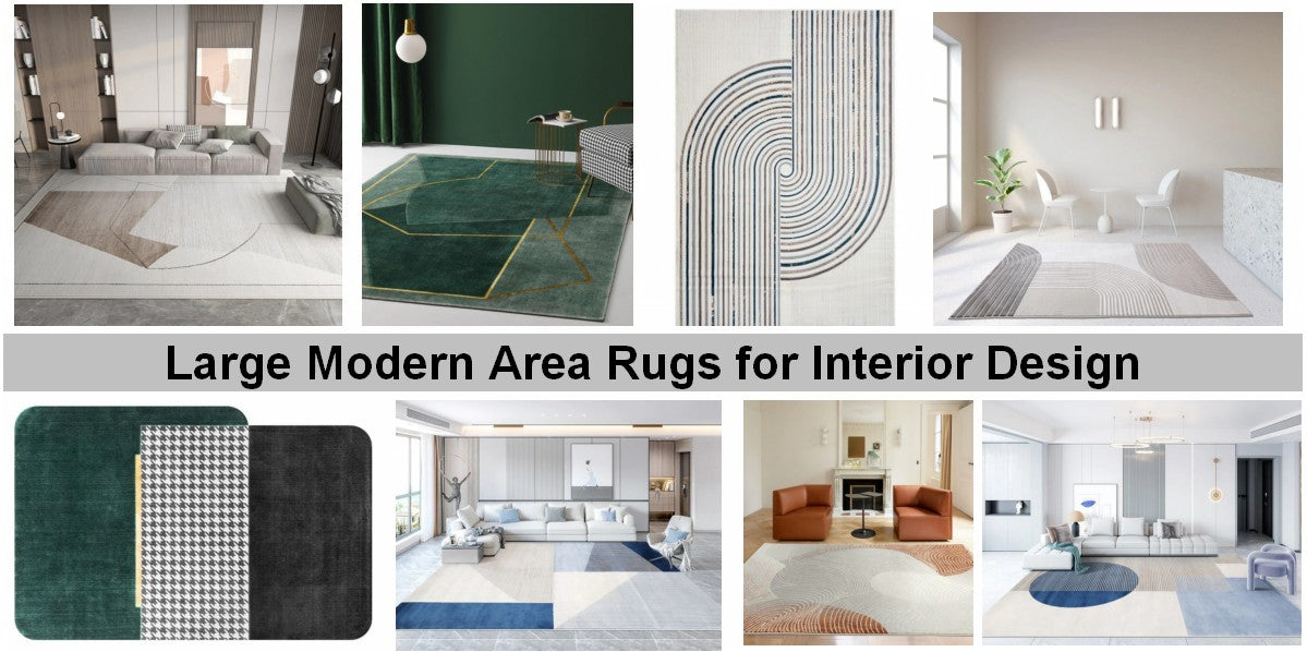 Large Modern Rugs for Living Room, Geometric Modern Rugs, Contemporary ...