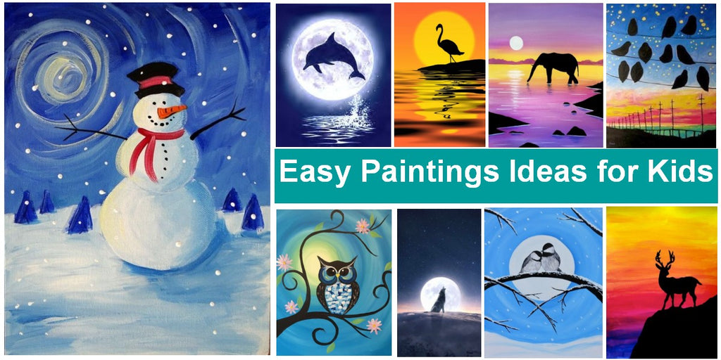 Simple Cute Easy Painting Ideas for Beginners, Easy Cartoon Painting Ideas for Kids, Beginners Easy Paintings, Easy Abstract Painting on Canvas, Simple Acrylic Wall Art Ideas