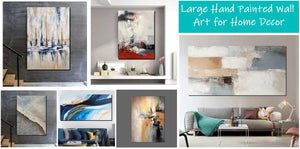 Abstract Wall Art for Living Room, Modern Living Room Art Ideas, Original Canvas Paintings, Palette Knife Canvas Art, Hand Painted Acrylic Paintings