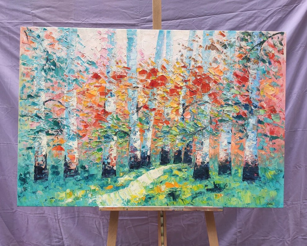 Painting Samples of Original Landscape Paintings, Original Abstract Paintings, Heavy Texture Oil Paintings, Palette Knife Paintings, Large Paintings for Living Room