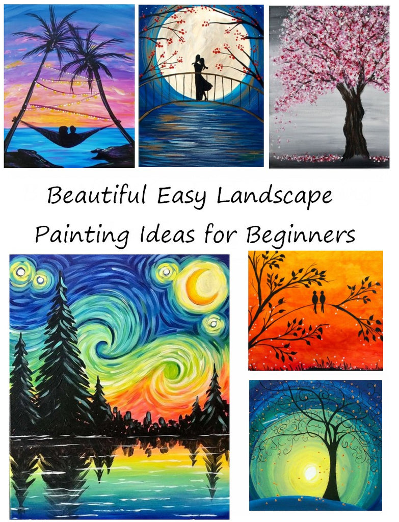 30 Easy Painting Ideas for Beginners, Simple Canvas Painting Ideas for Kids, Easy DIY Paintings, Easy Landscape Paintings, Easy Acrylic Paintings Ideas