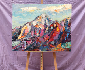 Mountain Landscape Painting, Heavy Texture Canvas Art, Original Landscape Paintings, Hand Painted Wall Art Painting, Original Oil Paintings