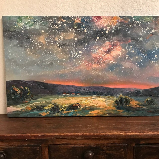 Buyer' Review on the Starry Night Sky Painting Receive