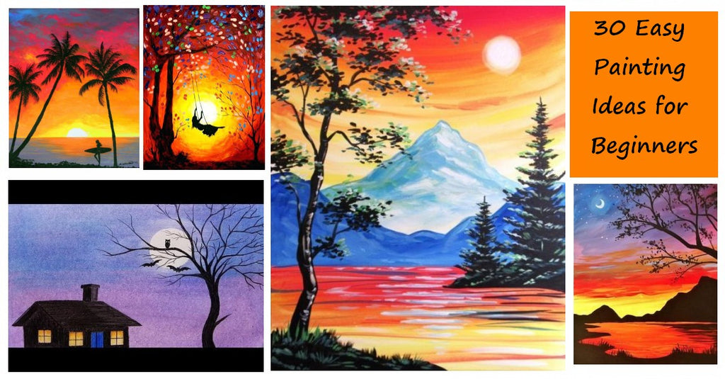 30 Easy Landscape Painting Ideas for Beginners, Simple Canvas Painting Ideas for Kids, Easy Painting Ideas for Beginners, Easy DIY Paintings, Easy Acrylic Paintings Ideas