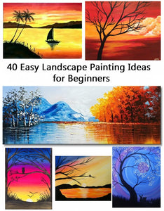 40 Easy Landscape Painting Ideas for Beginners, Easy Modern Painting Ideas, Simple Acrylic Painting Ideas for Beginners, Easy Canvas Painting Ideas