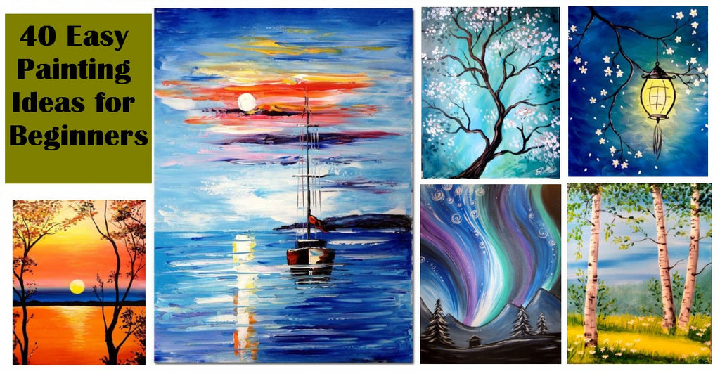 40 Easy Acrylic Painting Ideas for Beginners, Easy Landscape Painting Ideas, Simple Landscape Painting Ideas for Beginners, Easy Canvas Painting Ideas