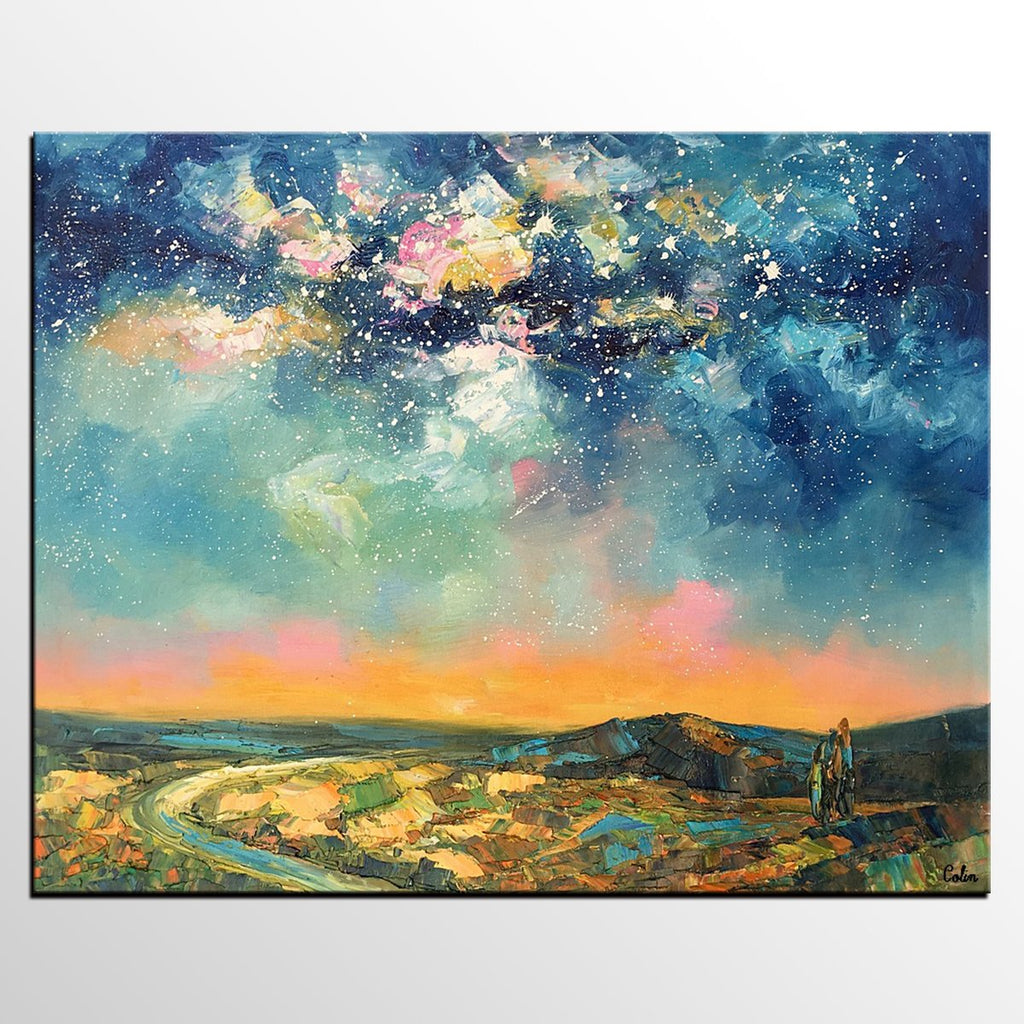 Buyer's Review on the Starry Night Sky Painting Received