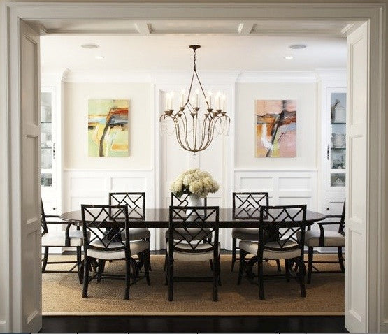 Modern Art in Traditional Rooms